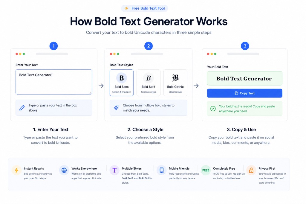 Bold Text Generator — Free Unicode Bold Font (Copy & Paste) | BetterUtils